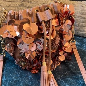 Tory Burch sequined bucket bag